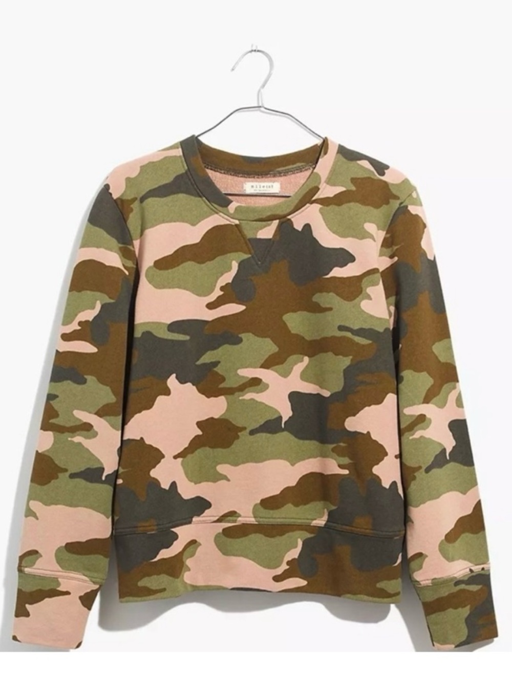 Madewell Camo Crewneck Sweatshirt